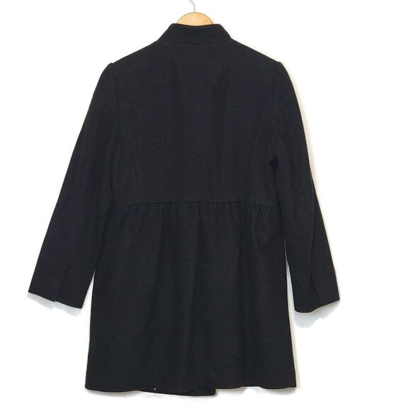 Banana Republic Wool Black Coat Double Breasted Princess Cut Mid Length Size PL - Picture 11 of 16